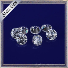 Maravilloso Star Cut Color blanco 3mm Round CZ Stones Cubic Zirconia para la fabricación de joyas